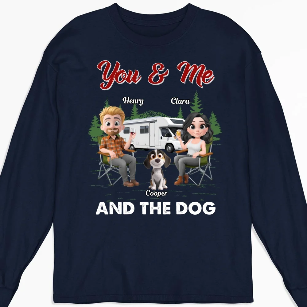 You Me And The Dogs - Personalized Custom Long Sleeve T-shirt - Image 5