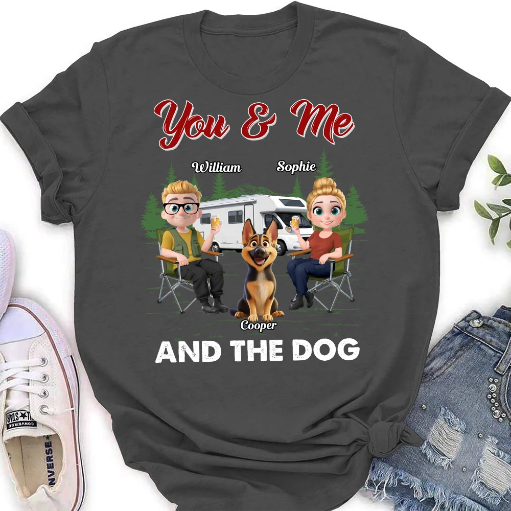 You Me And The Dogs - Personalized Custom Women T-shirt - Image 4