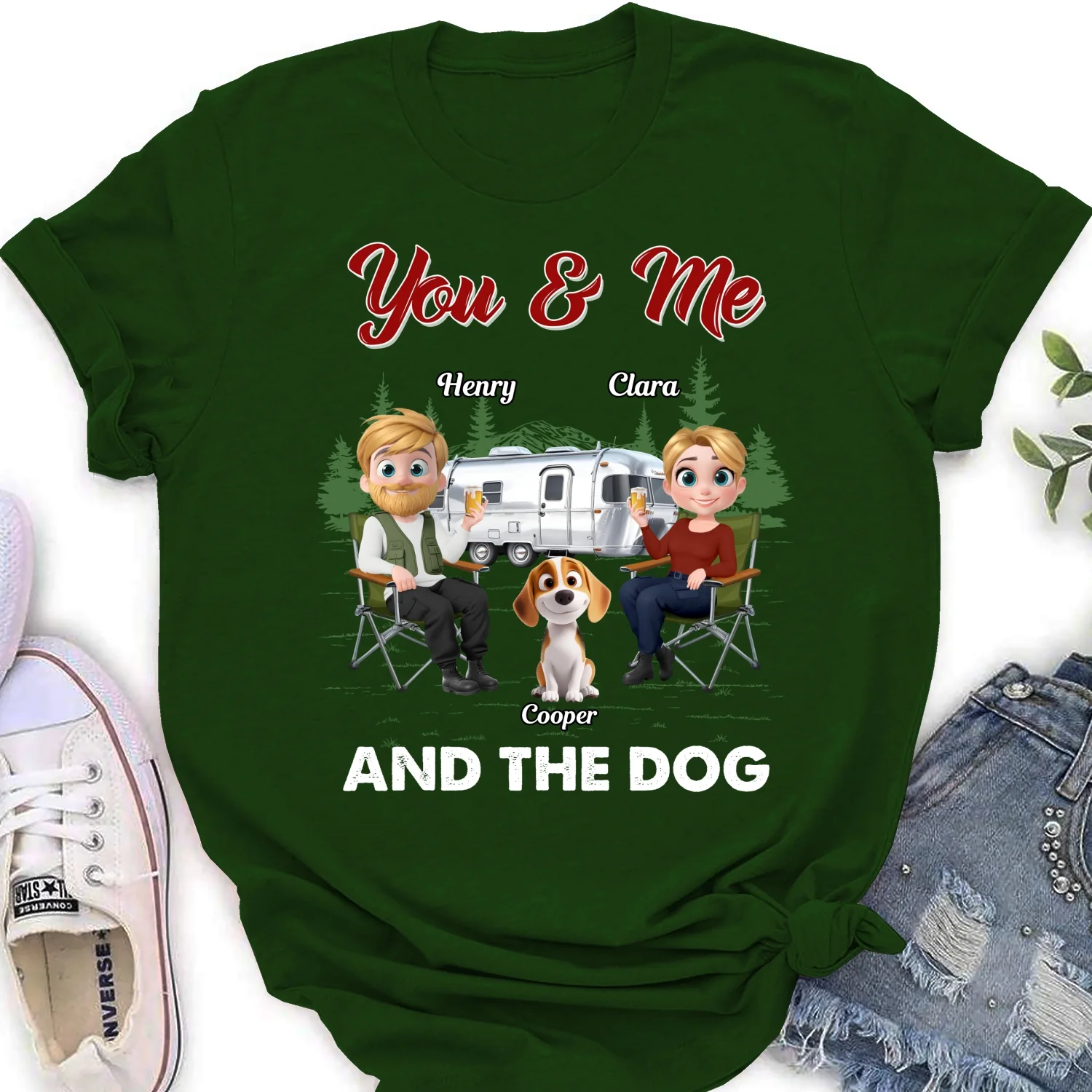 You Me And The Dogs - Personalized Custom Women T-shirt - Image 8