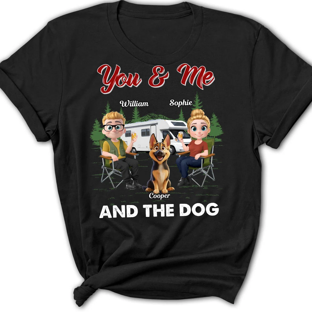You Me And The Dogs - Personalized Custom Women T-Shirt