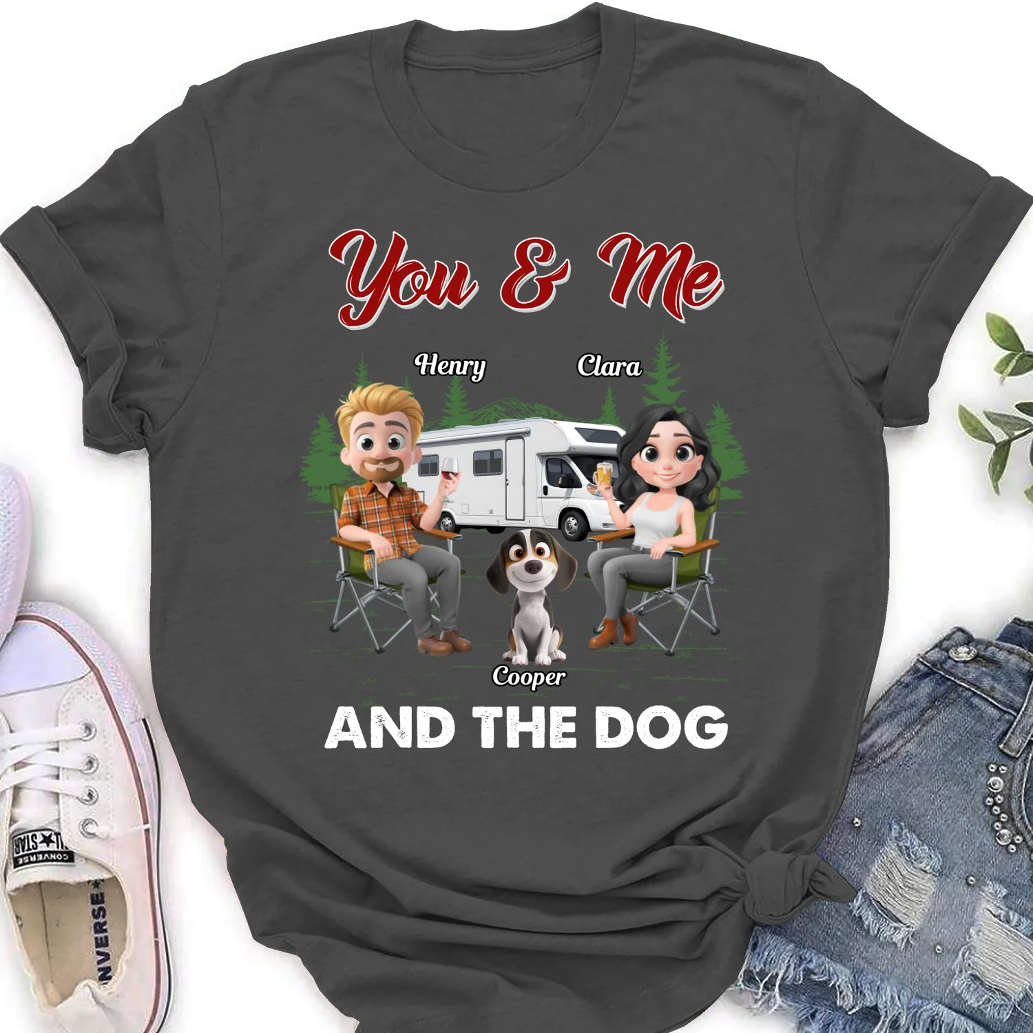 You Me And The Dogs - Personalized Custom Women T-Shirt - Image 8