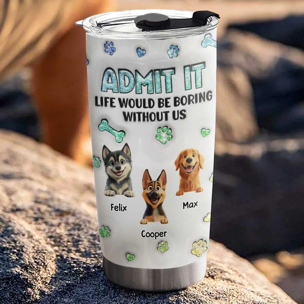 You Will Be Bored - Personalized Custom 3D Inflated Effect Tumbler - Image 3