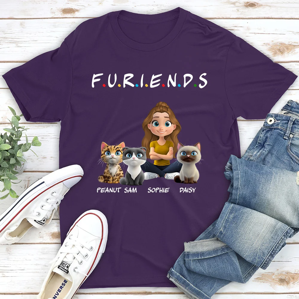 Your Cat Friend - Personalized Custom Unisex T-shirt - Image 5