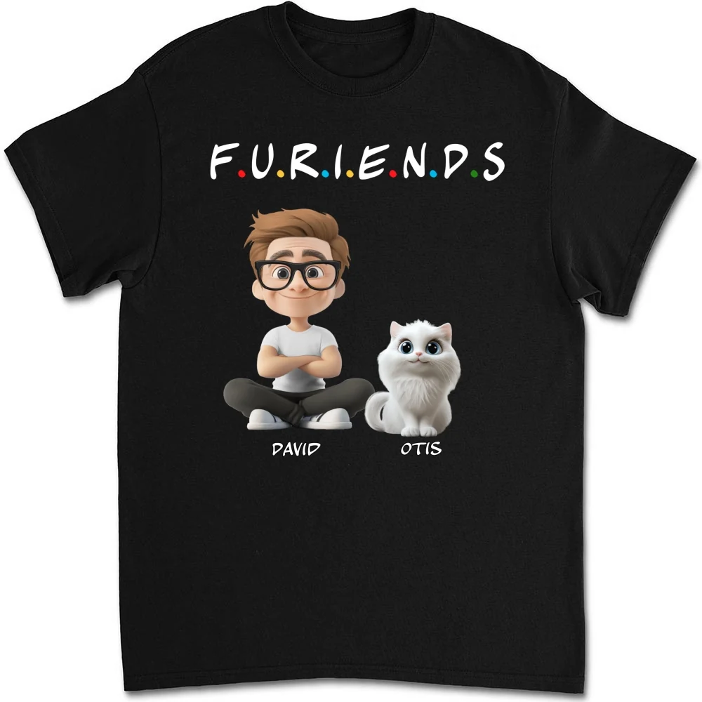 Your Cat Friend - Personalized Custom Unisex T-shirt - Image 6