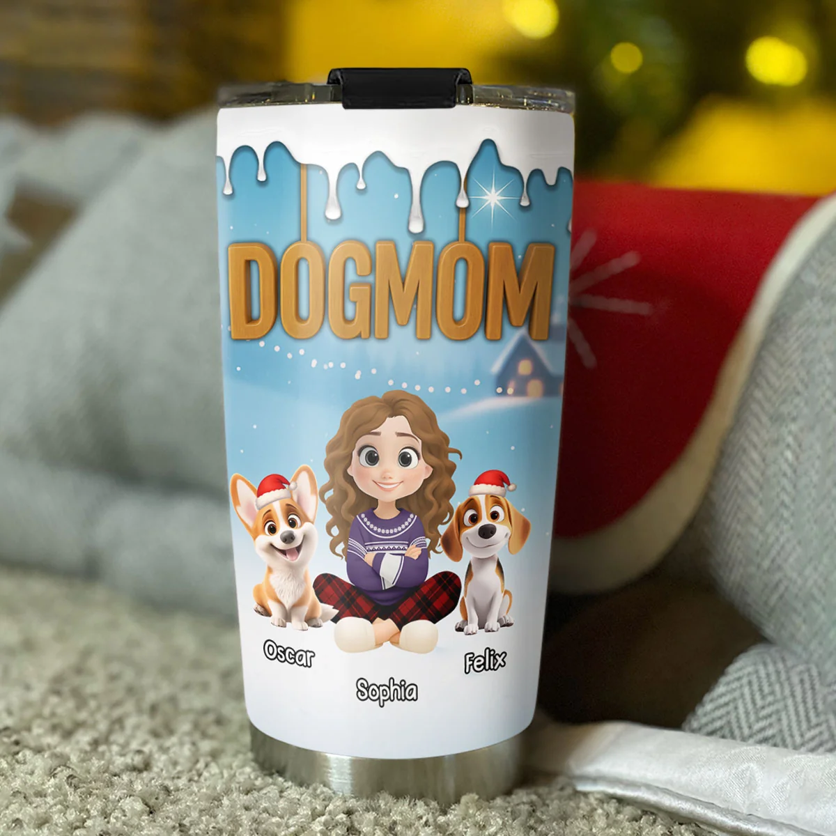 Your Mom Now Onwards - Personalized Custom 3D Inflated Effect Tumbler - Image 3