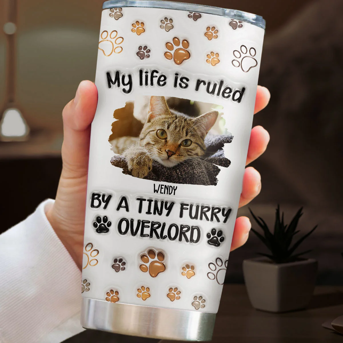 Your Overlords - Personalized Custom 3D Inflated Effect Tumbler - Image 5